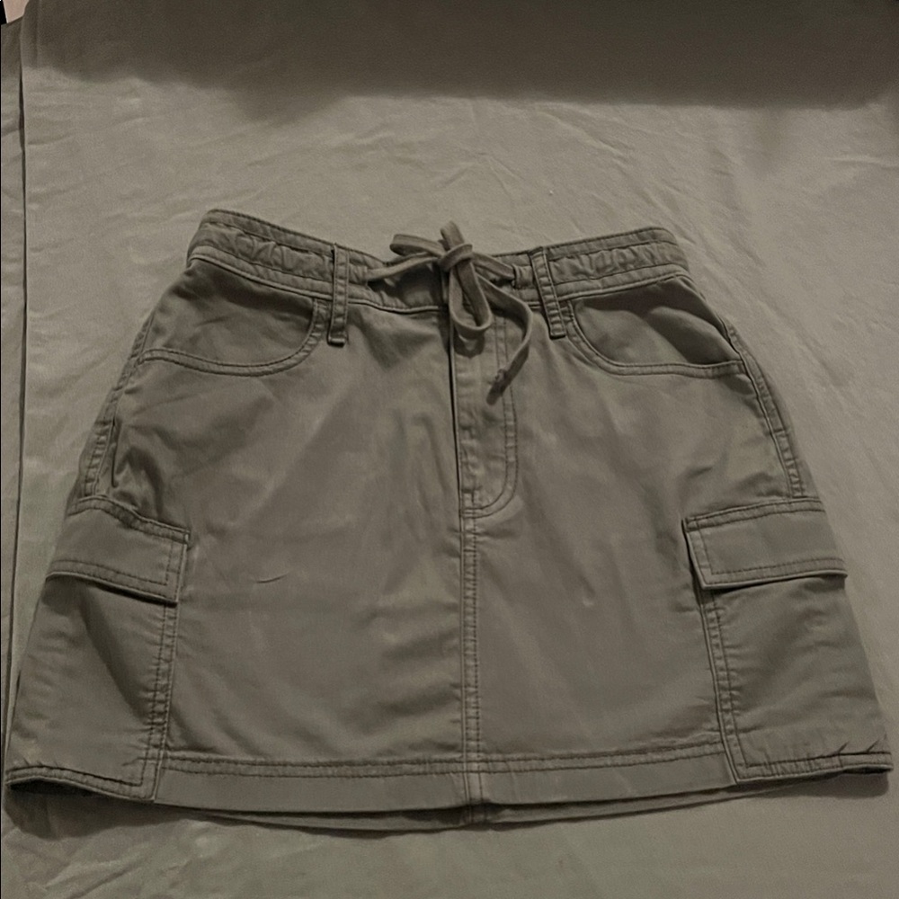 Hollister Olive Mini Skirt with Pockets